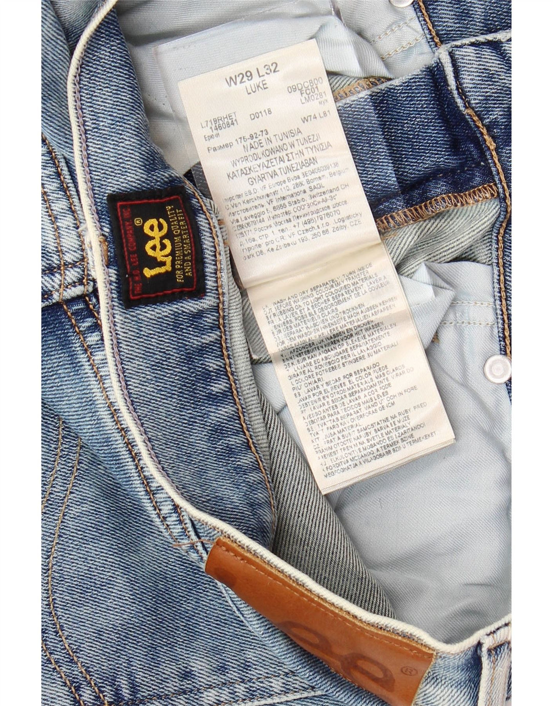 LEE Herre Luke Skinny Jeans W29 L32 Blå Bomuld