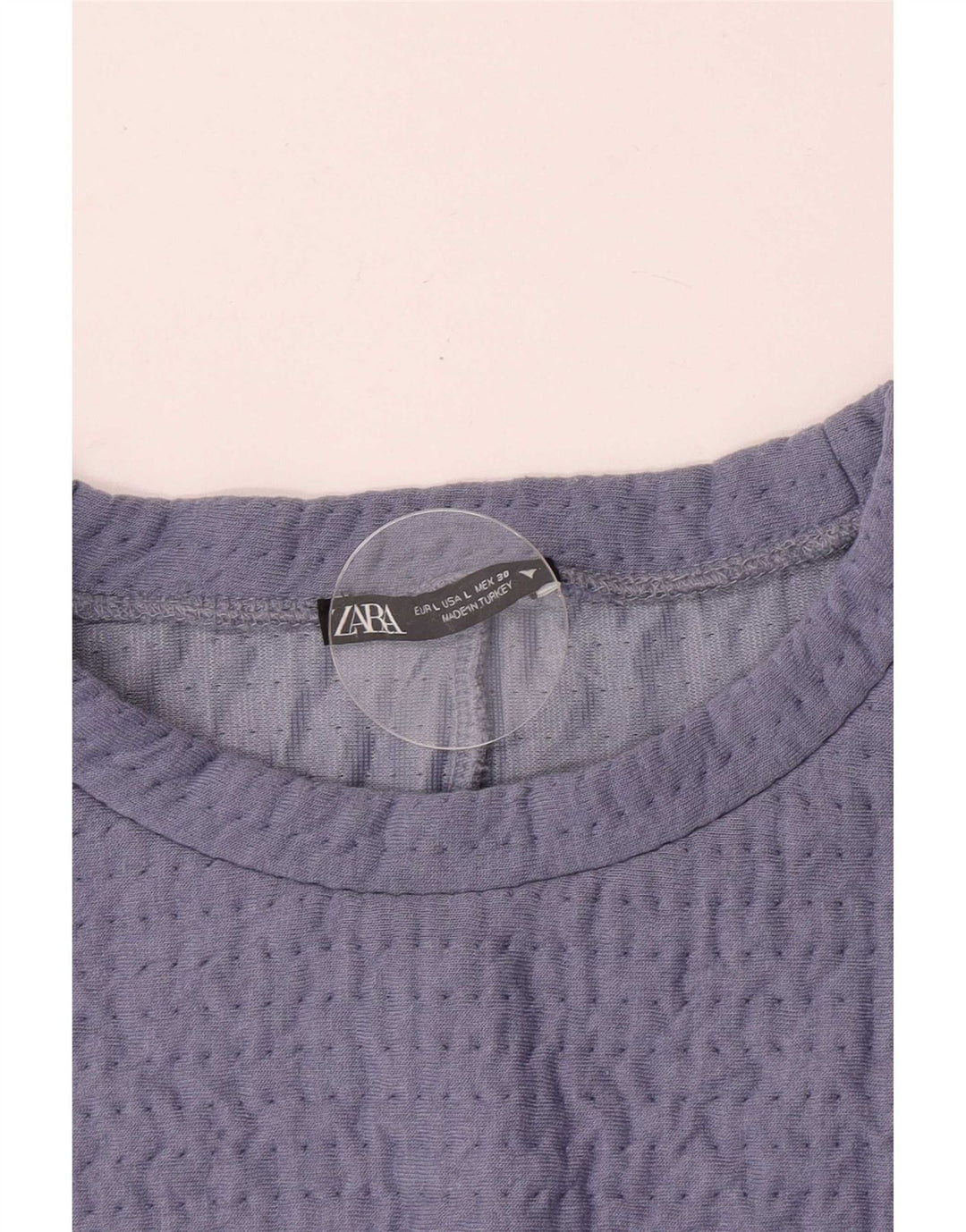 Zara Womens Crop Bluse Top UK 14 Large Purple