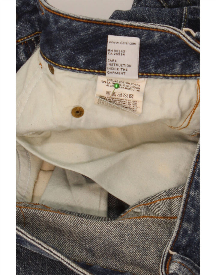 DIESEL Dame Straight Jeans W29 L30 Blå Bomuld
