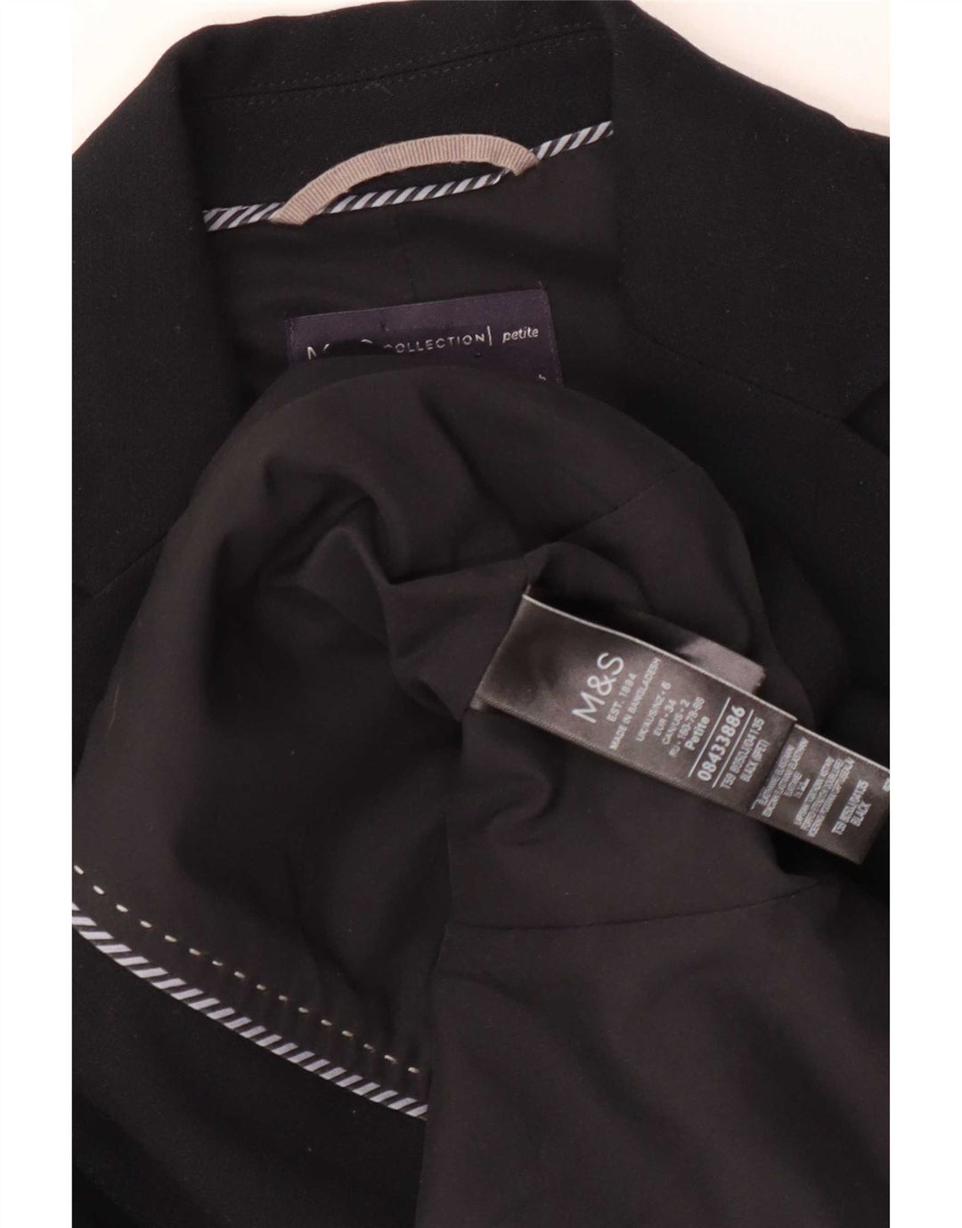 Marks & Spencer Dame 2-knaps blazerjakke UK 6 XS Sort Polyester