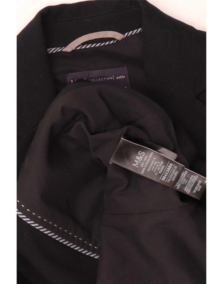 Marks & Spencer Dame 2-knaps blazerjakke UK 6 XS Sort Polyester