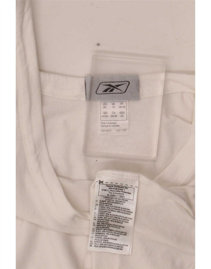 Reebok Damevest Top UK 18 XL Hvid Bomuld