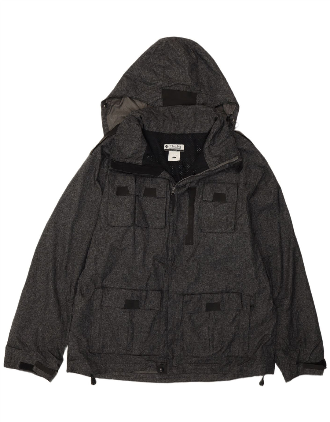 Columbia Herre Hooded Utility Jacket UK 40 Large Grå Polyamid