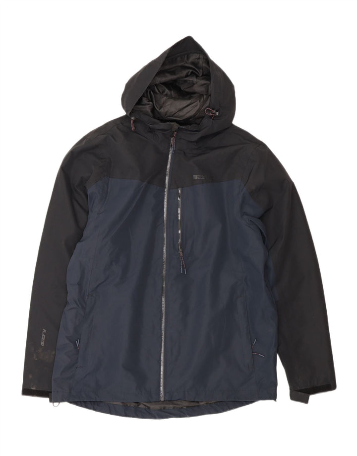 Mountain Warehouse Regnjakke til mænd UK 40 Large Navy Blue Colourblock