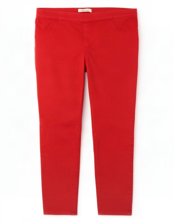 Marks & Spencer Dame Jegging Jeans UK 14 Large W32 L24 Rød Bomuld