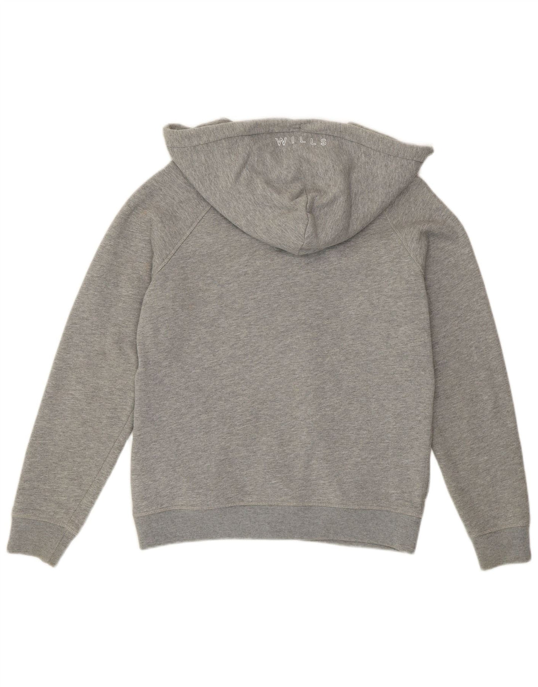 Jack Wills Dame Grafisk Hættetrøje Sweater UK 12 Medium Grey Bomuld