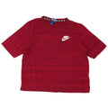 Nike Oversized T-Shirt Top UK 10 Små Bourgogne stribet