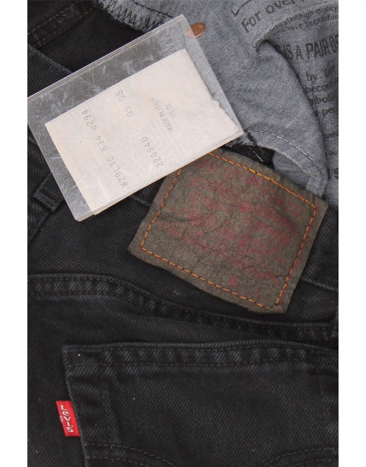 LEVI'S Womens Slim Jeans W29 L30 Black Cotton