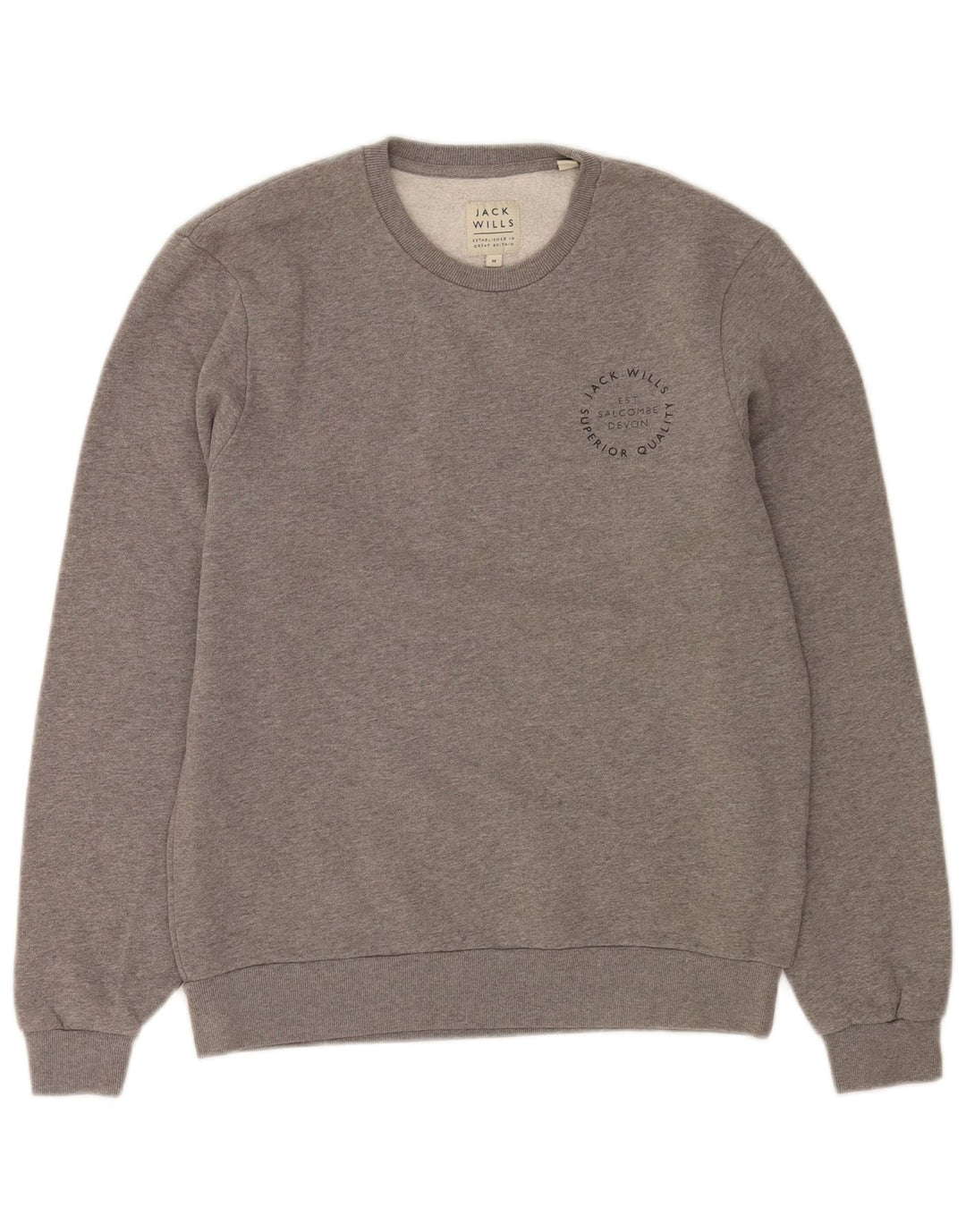 Jack Wills Herre sweatshirt Jumper Medium Grey Flecked Bomuld