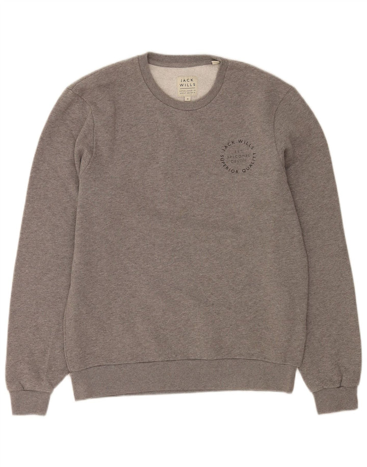 Jack Wills Herre sweatshirt Jumper Medium Grey Flecked Bomuld