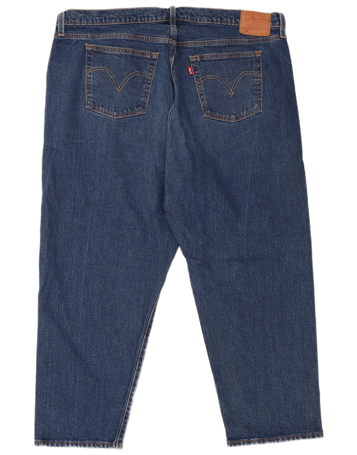 LEVI'S Womens 501 Cropped Jeans US 18 2XL W42 L26 Blå Bomuld