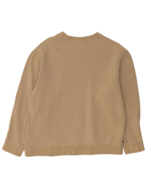 Topshop Dame Oversized Sweatshirt Jumper UK 14 Medium Beige Bomuld
