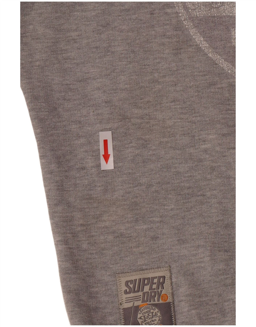 Superdry grafisk sweatshirt til mænd, lille grå flækket bomuld