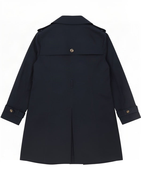 Hobbs Dame Trench Coat UK 16 Stor Marineblå Bomuld
