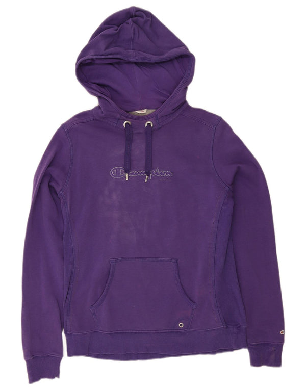 Champion Dame grafisk hættetrøje Jumper UK 16 Stor lilla bomuld
