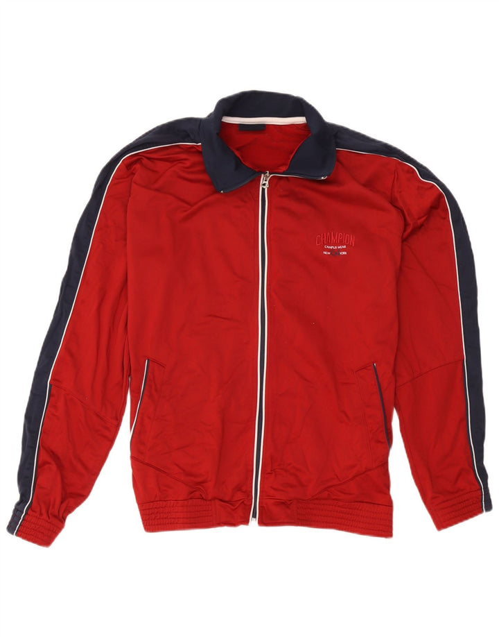Champion Womens træningsdragt Topjakke UK 16 Large Red Colourblock Polyester