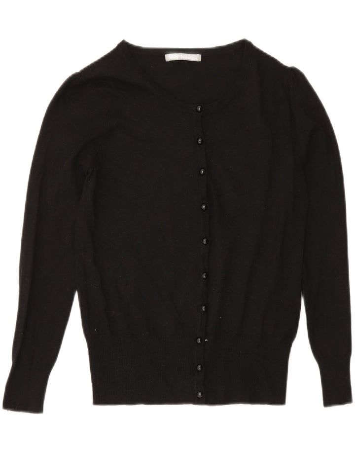 Marks & Spencer Dame Cardigan Sweater UK 10 Small Black Viscose