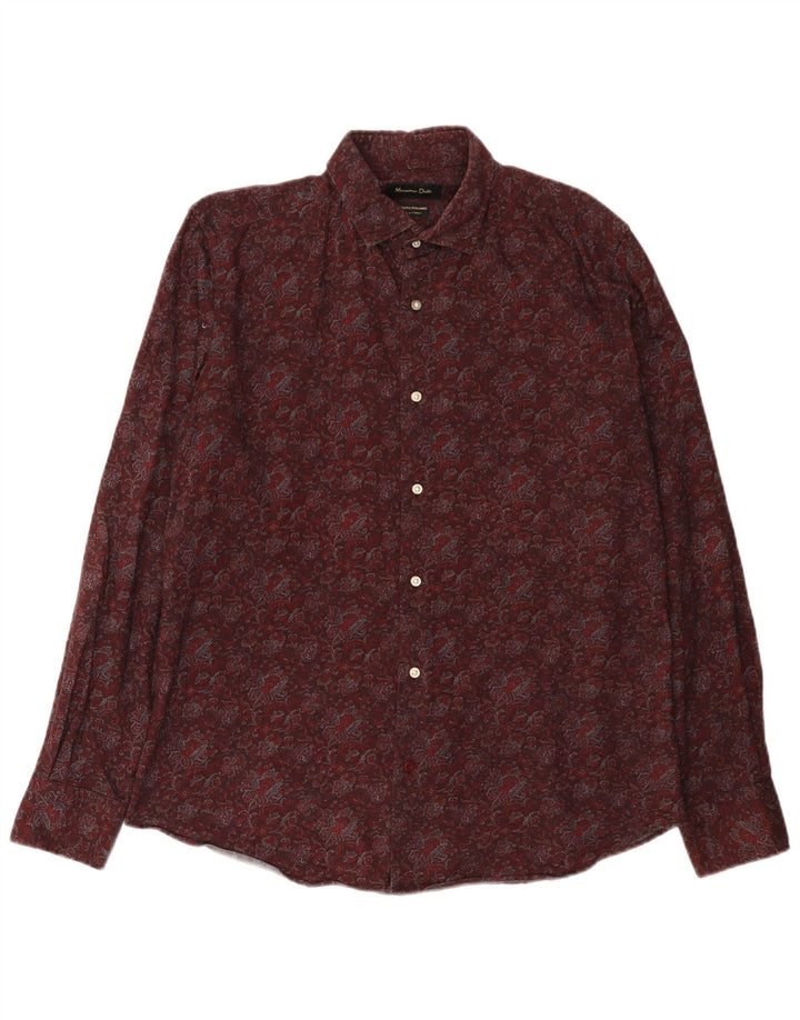 Massimo Dutti Herreskjorte Stor Burgundy Paisley