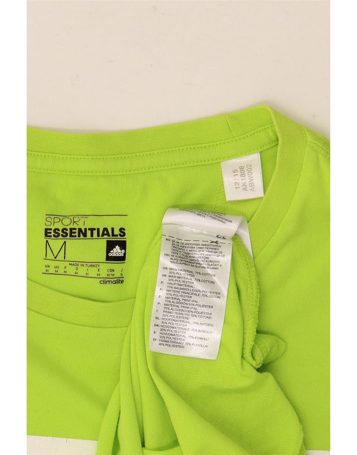 ADIDAS Herre Climalite grafisk T-shirt top mellemgrøn bomuld