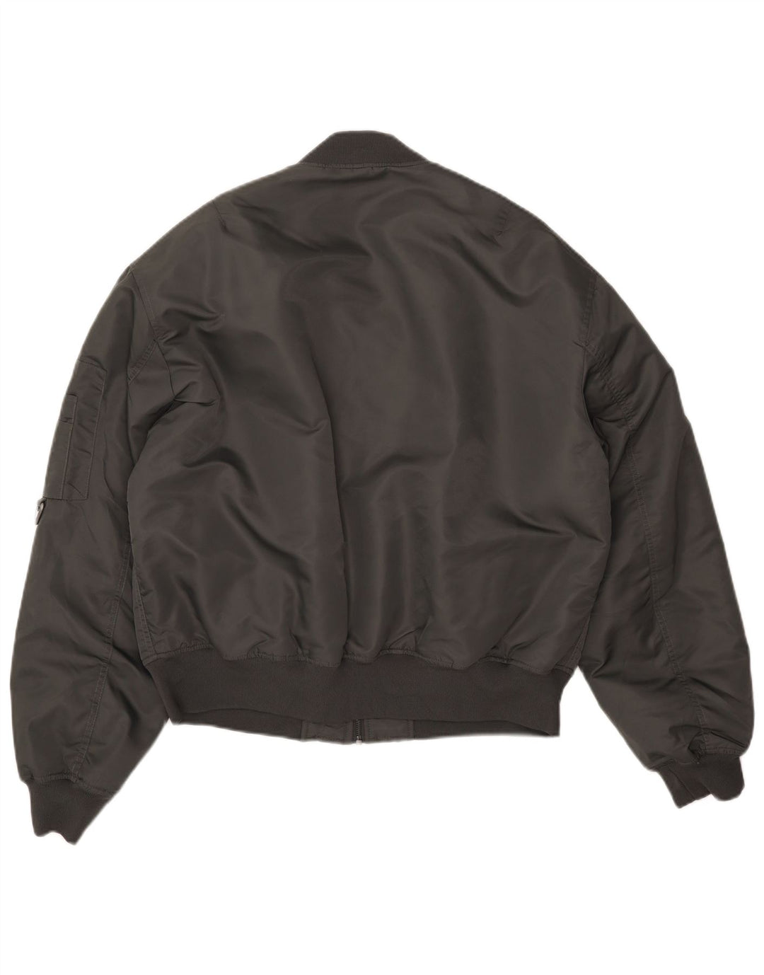 ZARA Bomberjakke til mænd UK 40 Large Grå Polyester