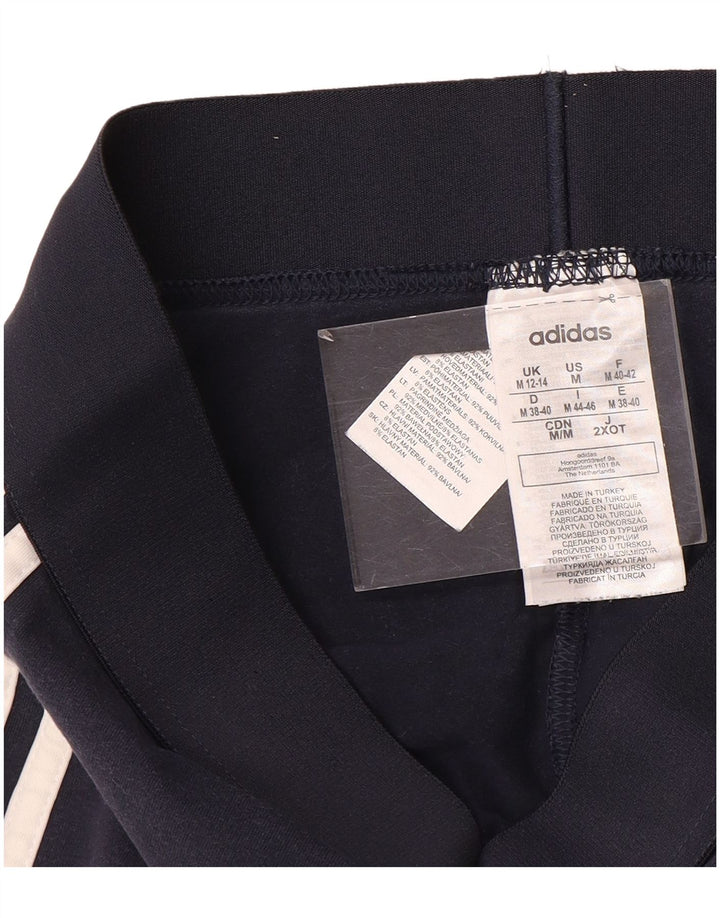 Adidas Dame Leggings UK 12/14 Medium Navy Blue Bomuld