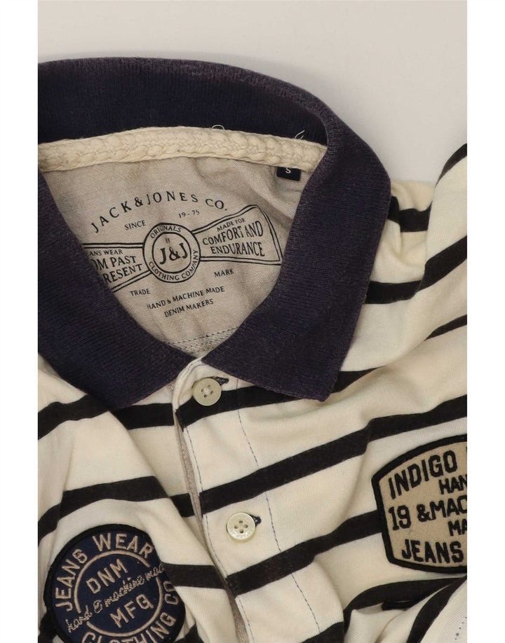 Jack & Jones Grafisk poloshirt til mænd, lille hvid stribet