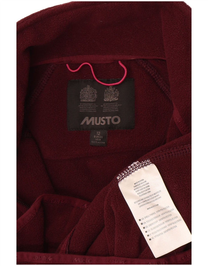 Musto Dame Fleecejakke UK 12 Medium Burgundy Polyester