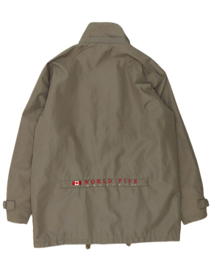 VINTAGE Regnjakke til mænd UK 38 Medium Khaki Polyester