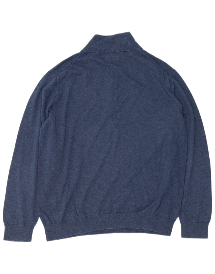 Gant herre lynlås-hals sweater 2XL marineblå bomuld