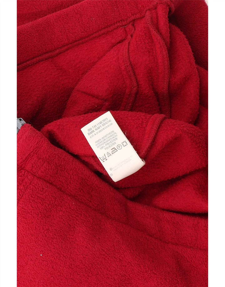 Marks & Spencer Dame Oversized Fleecejakke UK 14 Stor Rød Polyester