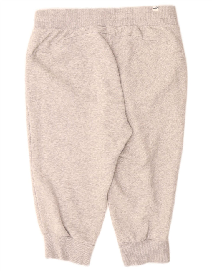 PUMA Womens Capri Tracksuit Trousers Joggers UK 14 Medium  Grey Cotton