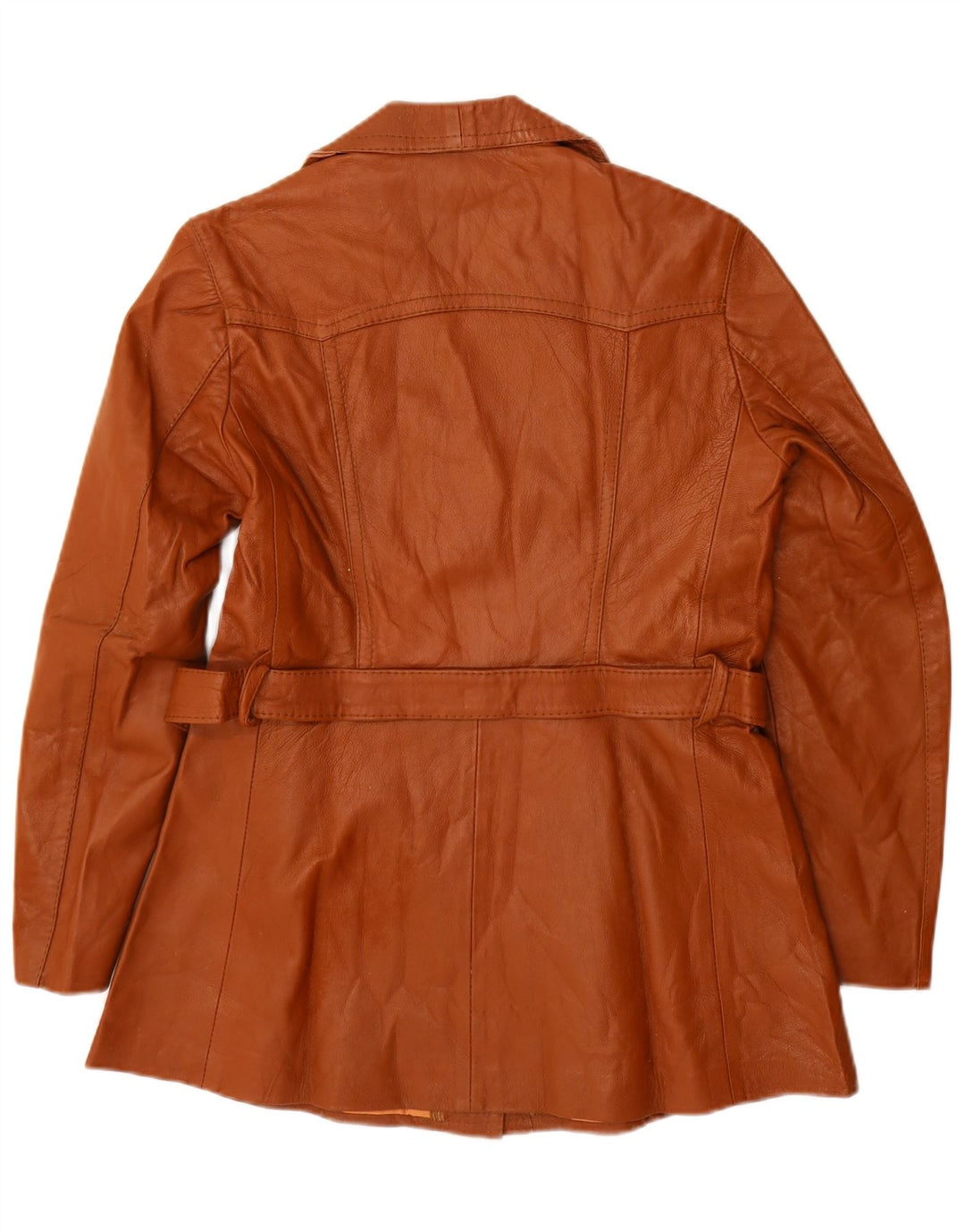 Vintage læderjakke til kvinder UK 14 medium brunt læder