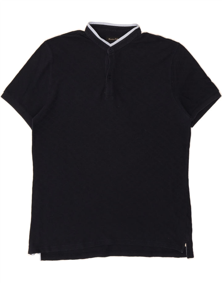 MASSIMO DUTTI Mens Polo Shirt XL Navy Blue Cotton Vintage Massimo Dutti and Second-Hand Massimo Dutti from Messina Hembry 