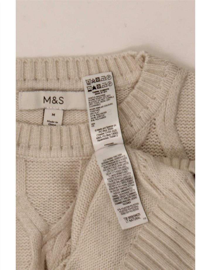 Marks & Spencer Dame sweater med rund hals DK 14 Medium Beige