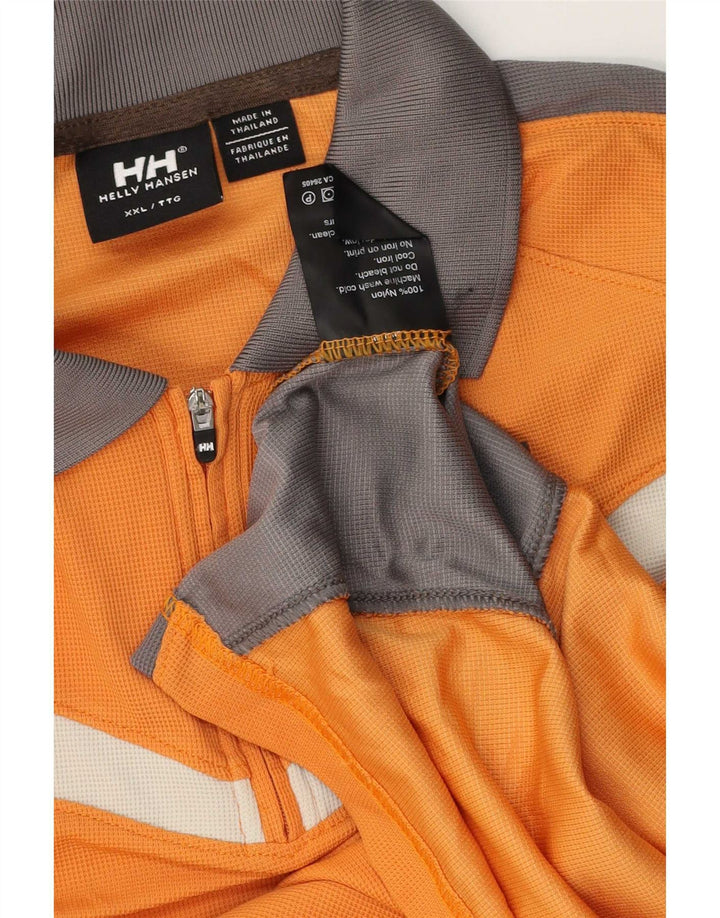 Helly Hansen Herre Polo Shirt 2XL Orange Colourblock Nylon