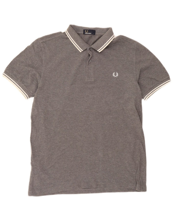 Fred Perry Herre poloshirt Stor grå flækket bomuld