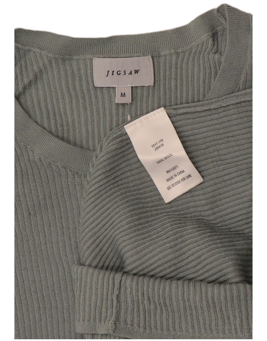 JIGSAW Dame Boat Neck Jumper Sweater UK 12 Medium Grey Uld