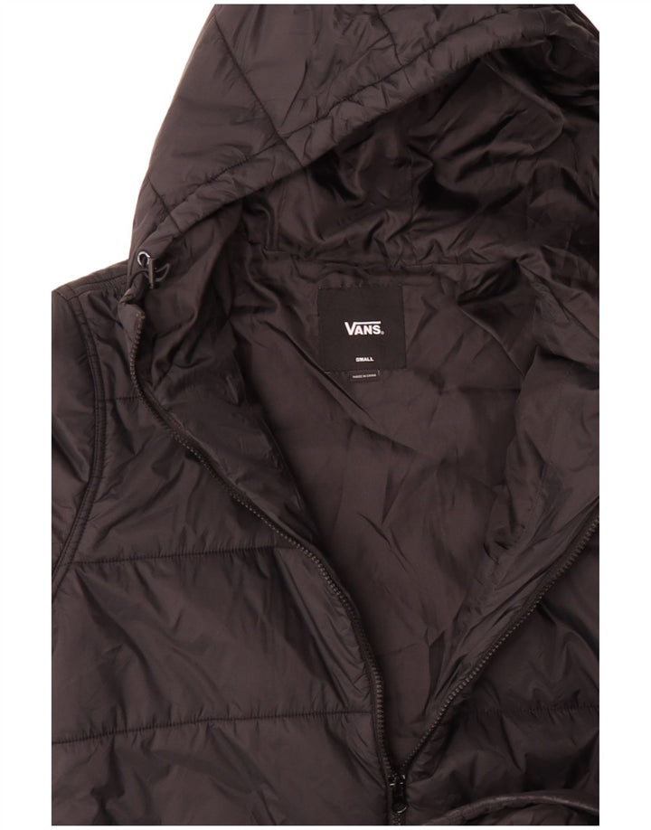 VANS Herre hættepolstret jakke UK 36 Lille sort nylon