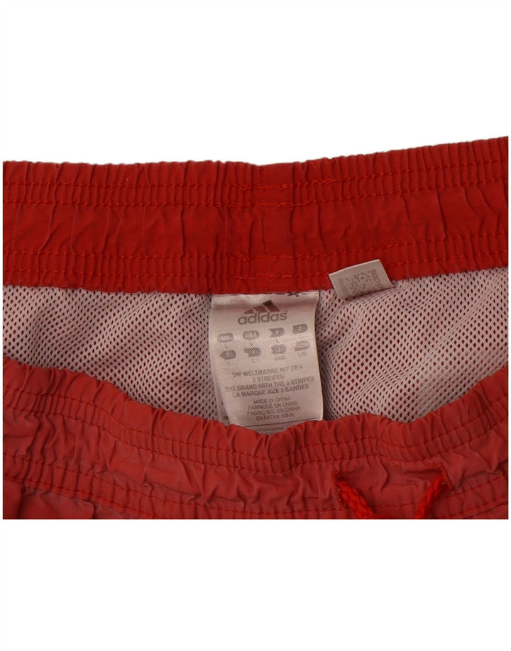 ADIDAS Mens Swimming Shorts Large  Red Nylon