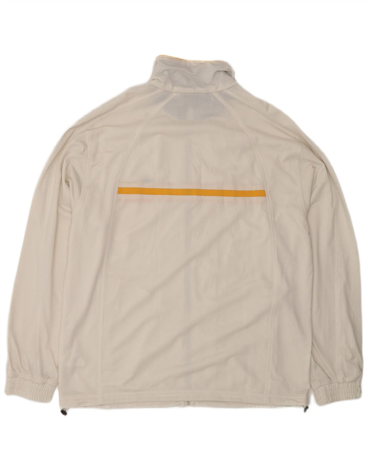 LOTTO Mens Tracksuit Top Jacket Medium Off White Polyester