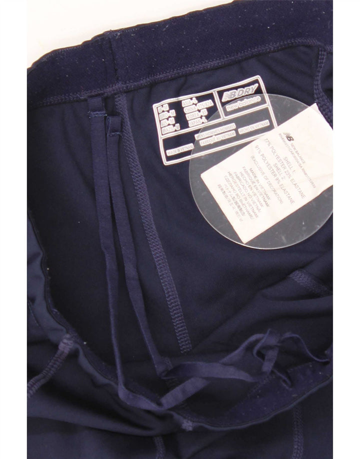 New Balance Kvinders Grafiske Leggings UK 12 Medium Navy Blue Polyester