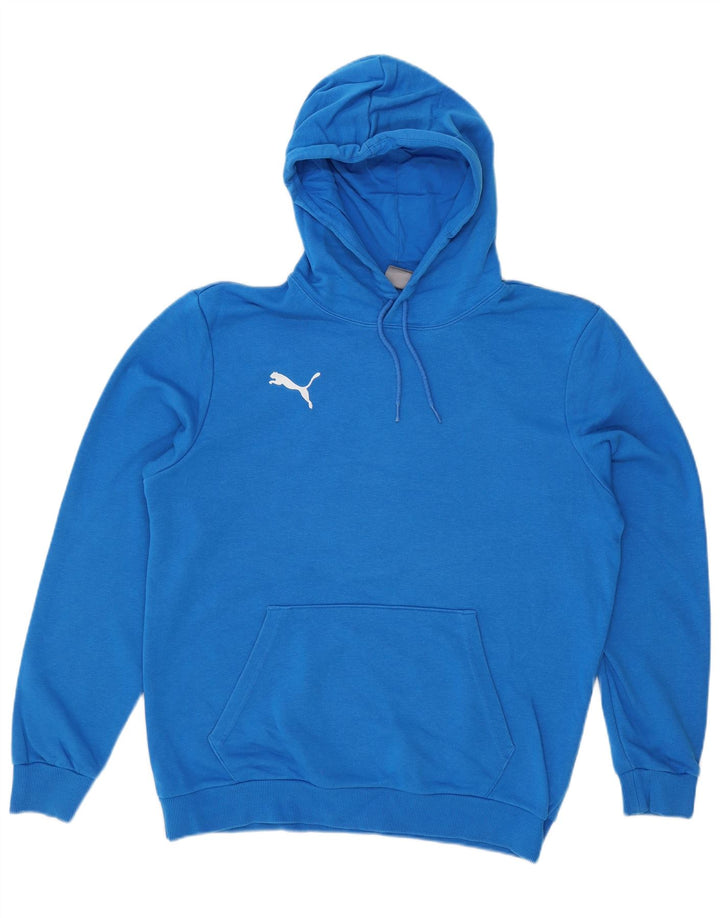PUMA Mens Hoodie Jumper Medium Blue Cotton