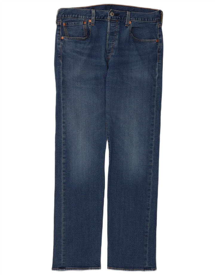 Levi's Herre 501 lige jeans W32 L32 blå bomuld