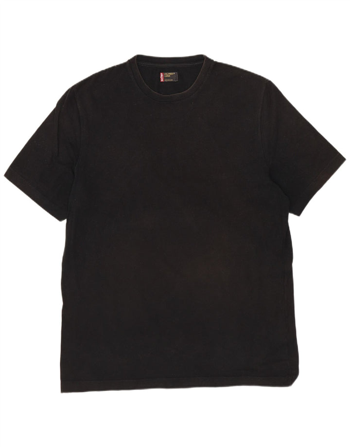 LEVI'S Herre T-Shirt Top Stor Sort Bomuld