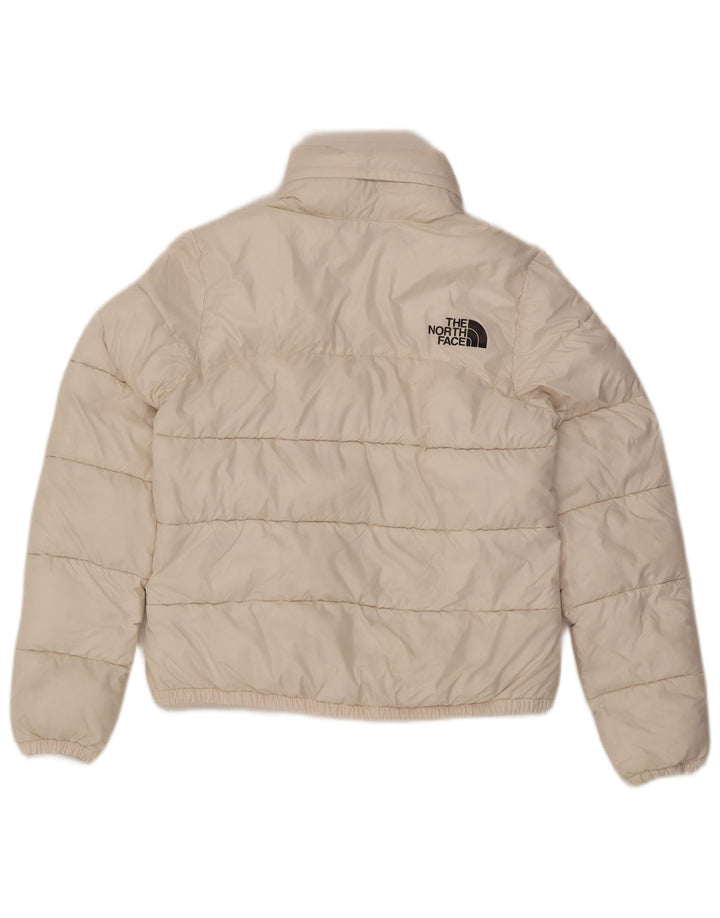 The North Face Polstret hættejakke til kvinder UK 10 Lille hvid polyester