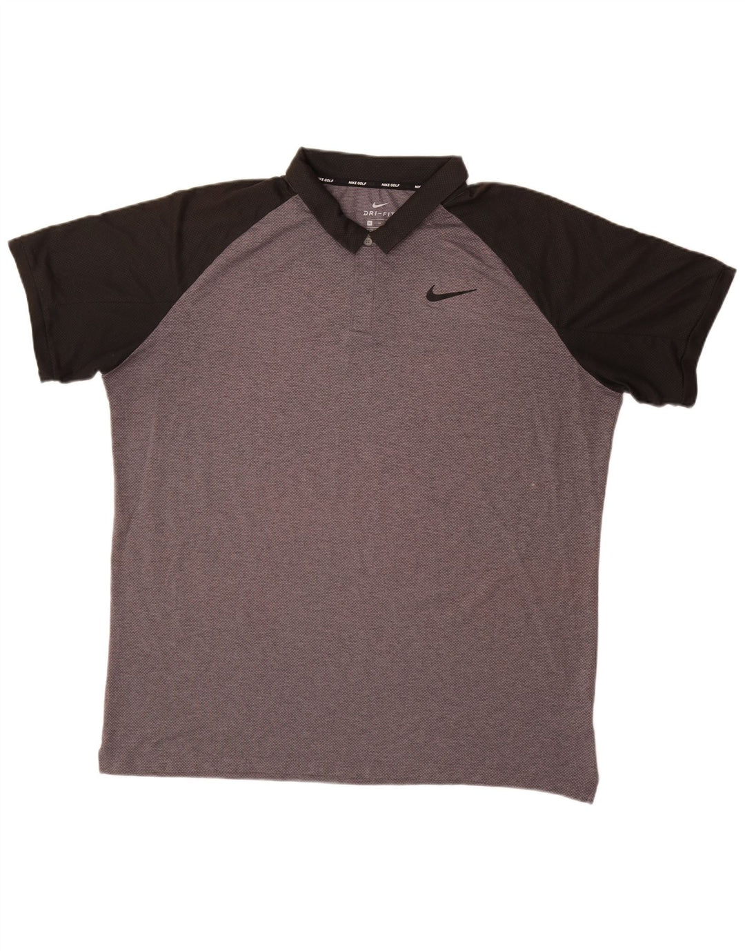 NIKE Dri Fit Polo Shirt til mænd XL Grå Colourblock Polyester