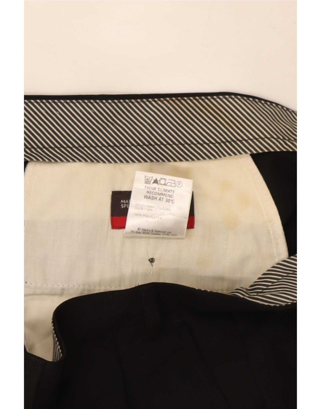 Marks & Spencer Herre Pegged Suit Bukser W40 L33 Sort Polyester
