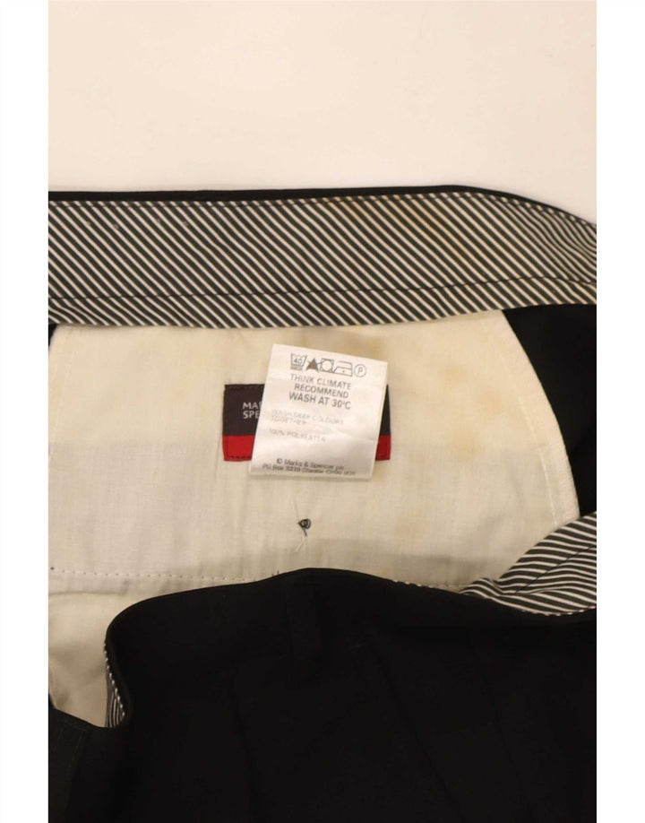 Marks & Spencer Herre Pegged Suit Bukser W40 L33 Sort Polyester