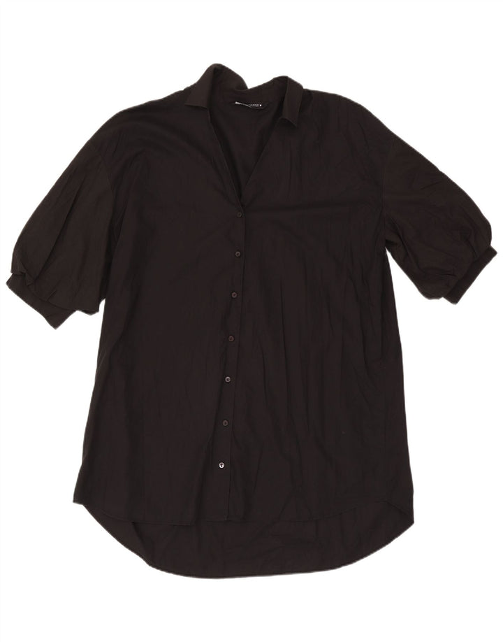 Zara skjortekjole til kvinder UK 14 Medium Sort