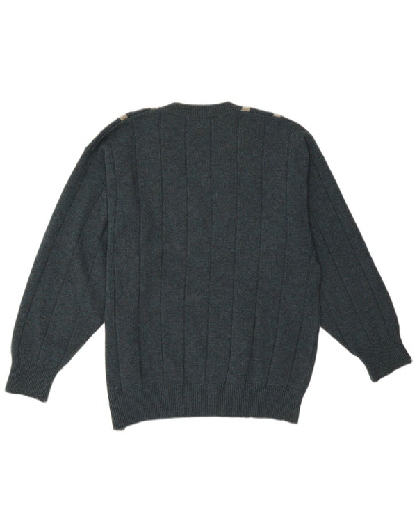 MALAGRIDA Herre V-hals sweater Stor grøn uld